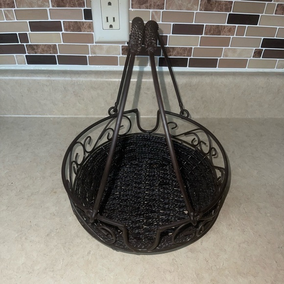 Other - Wrought Iron Basket with Handle